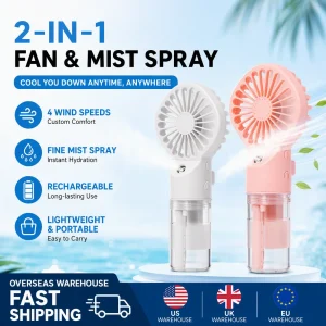 Portable USB Water Mist Mini Fan
